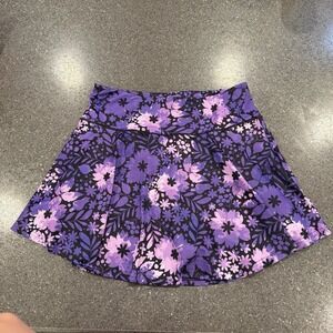 Constantly Varied Gear Skirt Womens Large Purple Floral Athletic Run Skort CVG